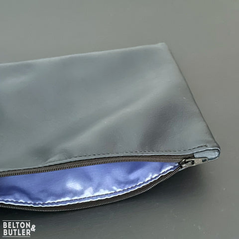 Handmade Make Up / Toiletries Bag in Navy Leatherette-Belton & Butler