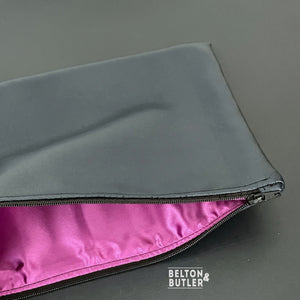 Handmade Make Up / Toiletries Bag in Navy Leatherette-Belton & Butler