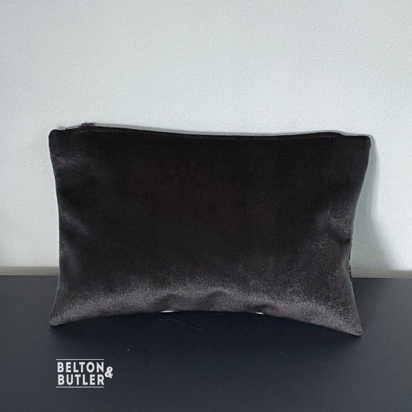 Handmade Make Up / Travel Toiletries Bag in “Silverback” Fabric by Emma Shipley-Belton & Butler