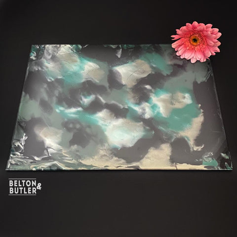 Marble Effect Worktop saver / Glass Chopping Board-Belton & Butler